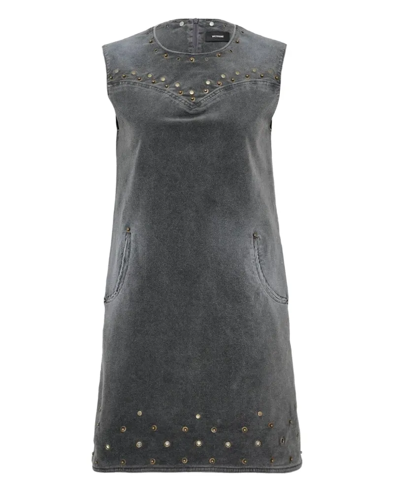 WE 11 DONE Minikleid mit Nieten - Grau Grau