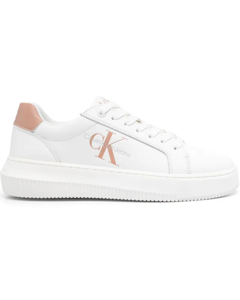Calvin Klein Sneakers aus Leder - Weiß Weiß
