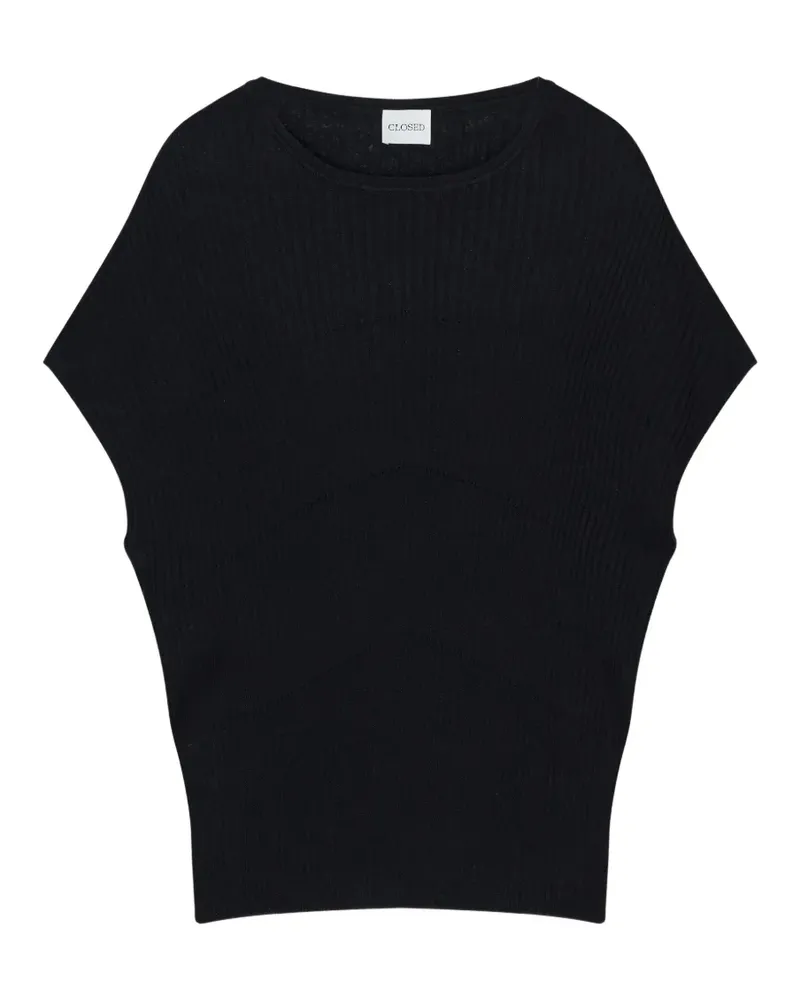 Closed Fledermauspullover mit rundem Ausschnitt - Schwarz Schwarz