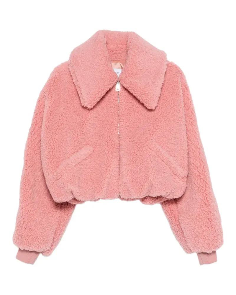 Givenchy faux-shearling cropped jacket - Rosa Rosa