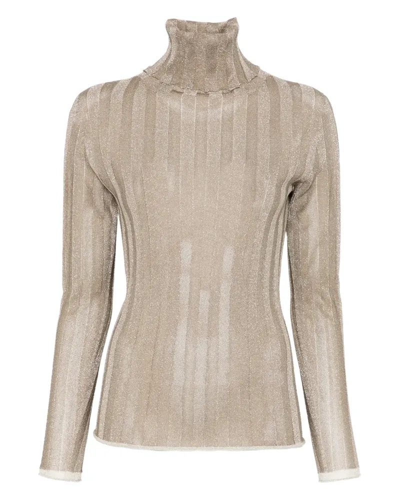 Fabiana Filippi Gerippter Rollkragenpullover - Nude Nude