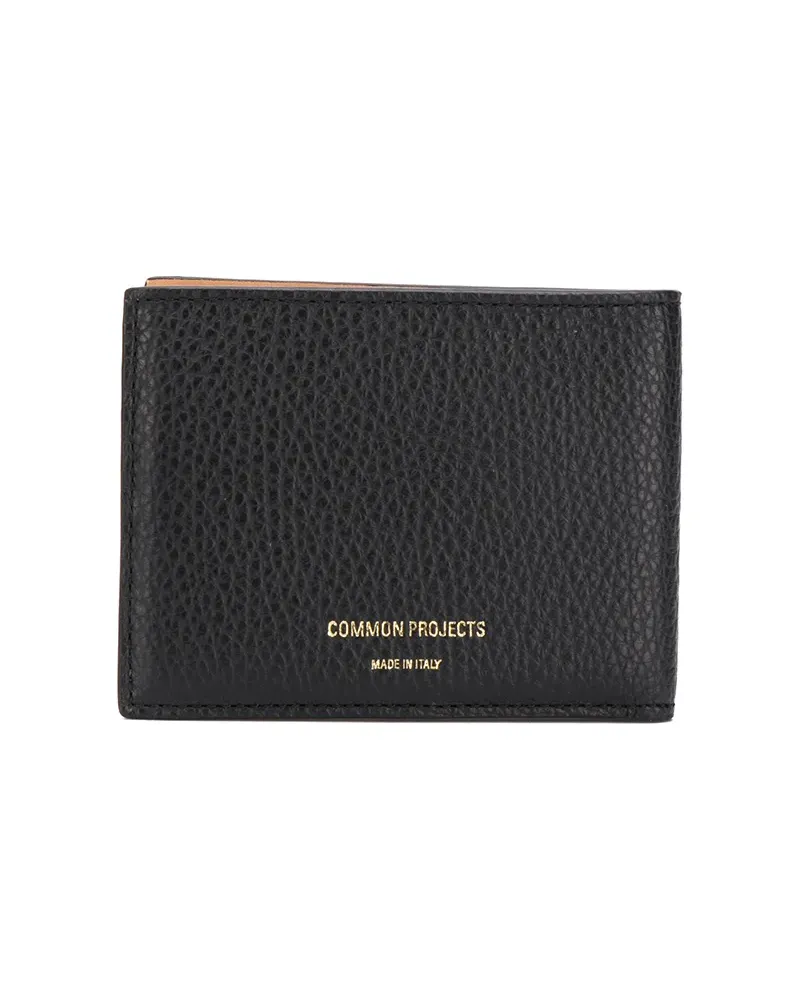 Common Projects logo bi-fold wallet - Schwarz Schwarz