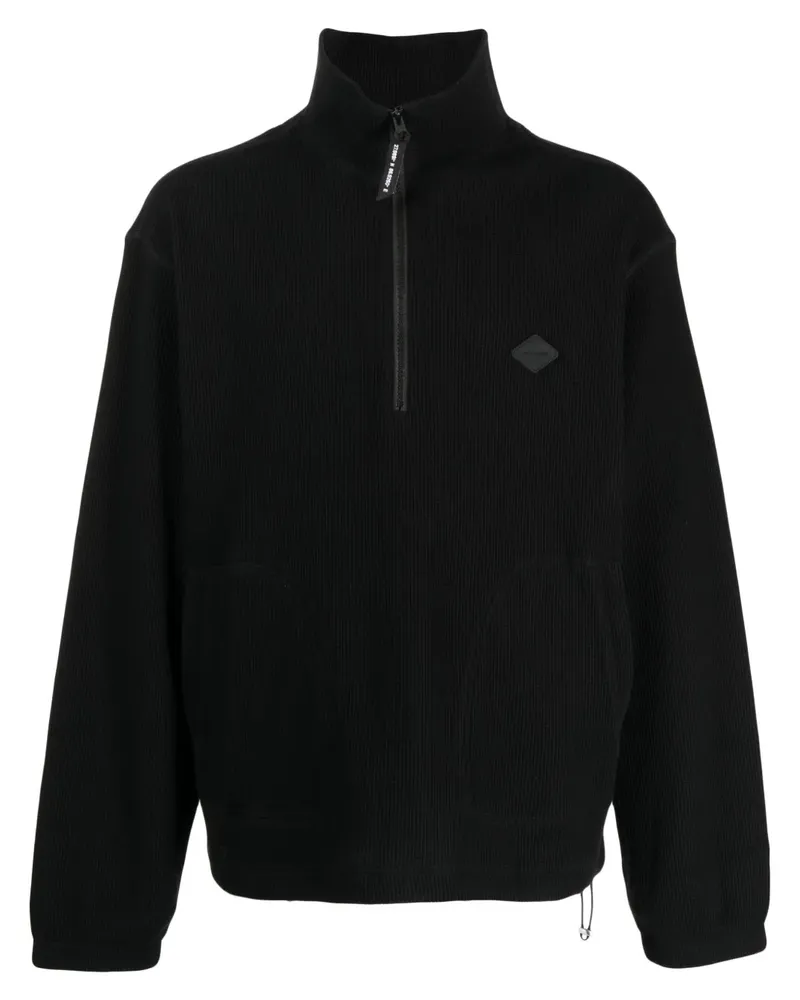 Spoonyard Poloshirt mit Waffelstrick - Schwarz Schwarz