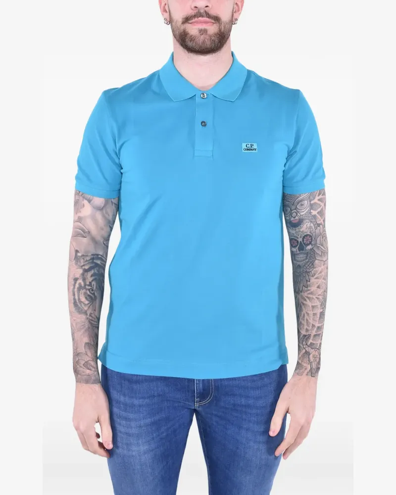 C.P. Company logo-patch polo shirt - Blau Blau