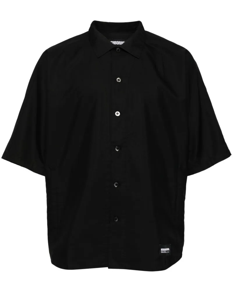 Neighborhood Hemd mit Logo-Print - Schwarz Schwarz