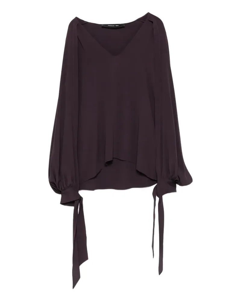 Federica Tosi ballon-sleeve cut-out blouse - Violett Violett