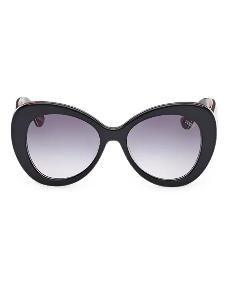 Emilio Pucci geometric-frame logo-print sunglasses - Schwarz Schwarz