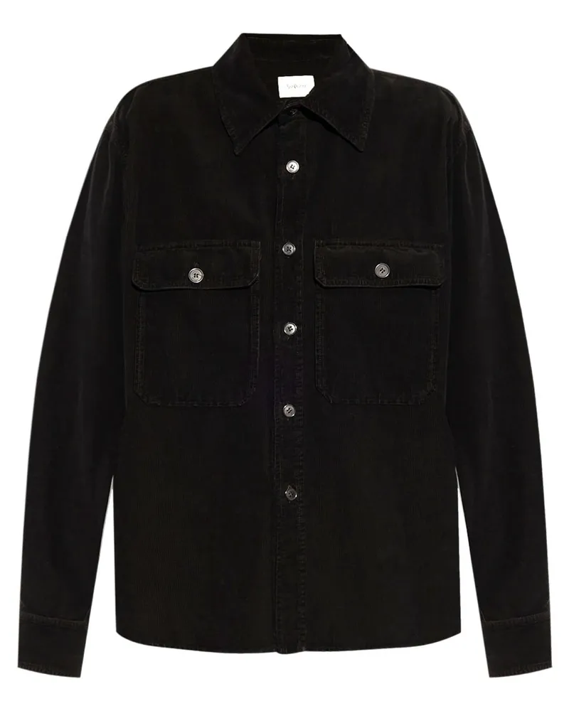 Saint Laurent Klassisches Hemd - Schwarz Schwarz