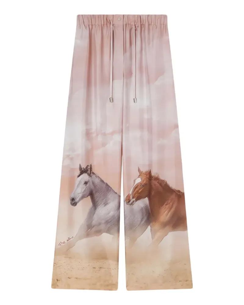ATTICO horse-print trousers - Rosa Rosa