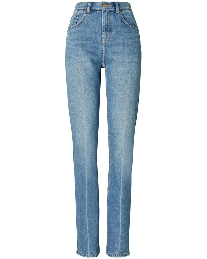 Tory Burch Halbhohe Straight-Leg-Jeans - Blau Blau