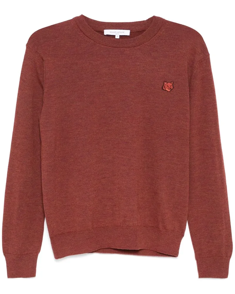 Kitsuné Pullover mit Bold Fox Head-Patch - Braun Braun