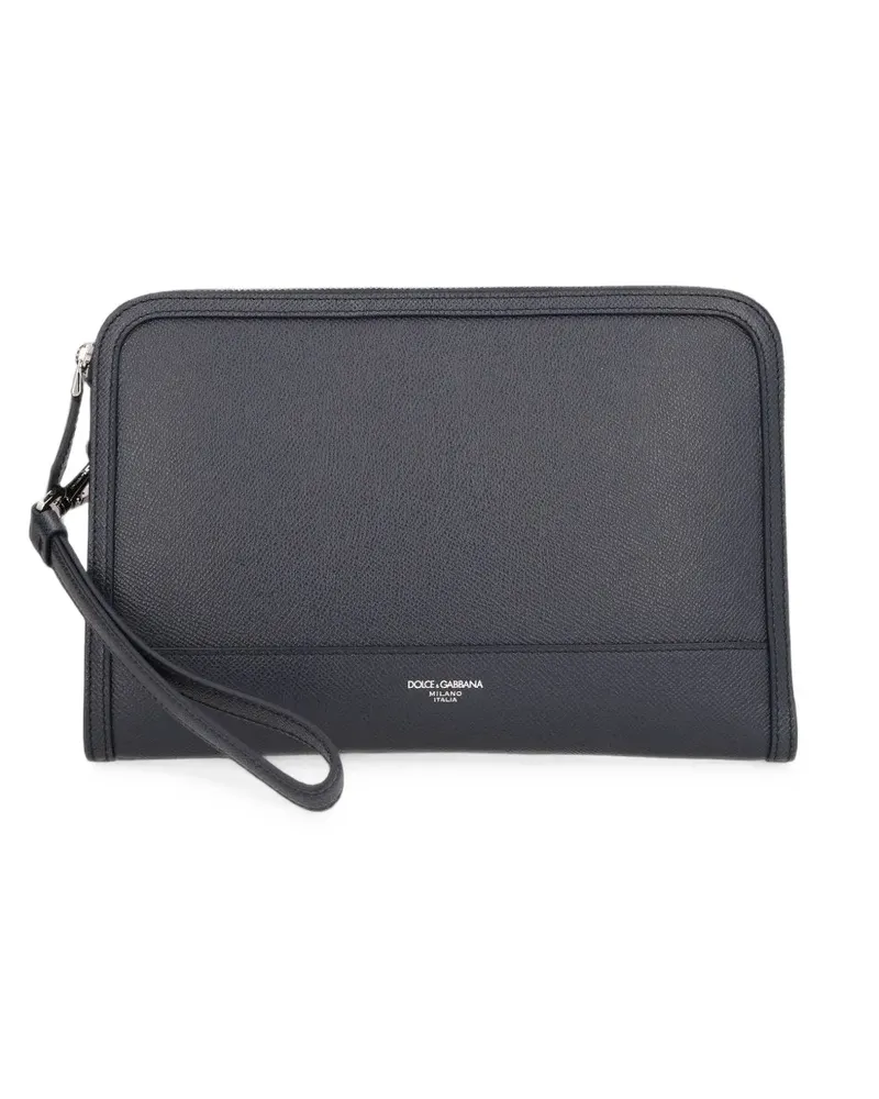 Dolce & Gabbana Atene clutch bag in calfskin - Blau Blau
