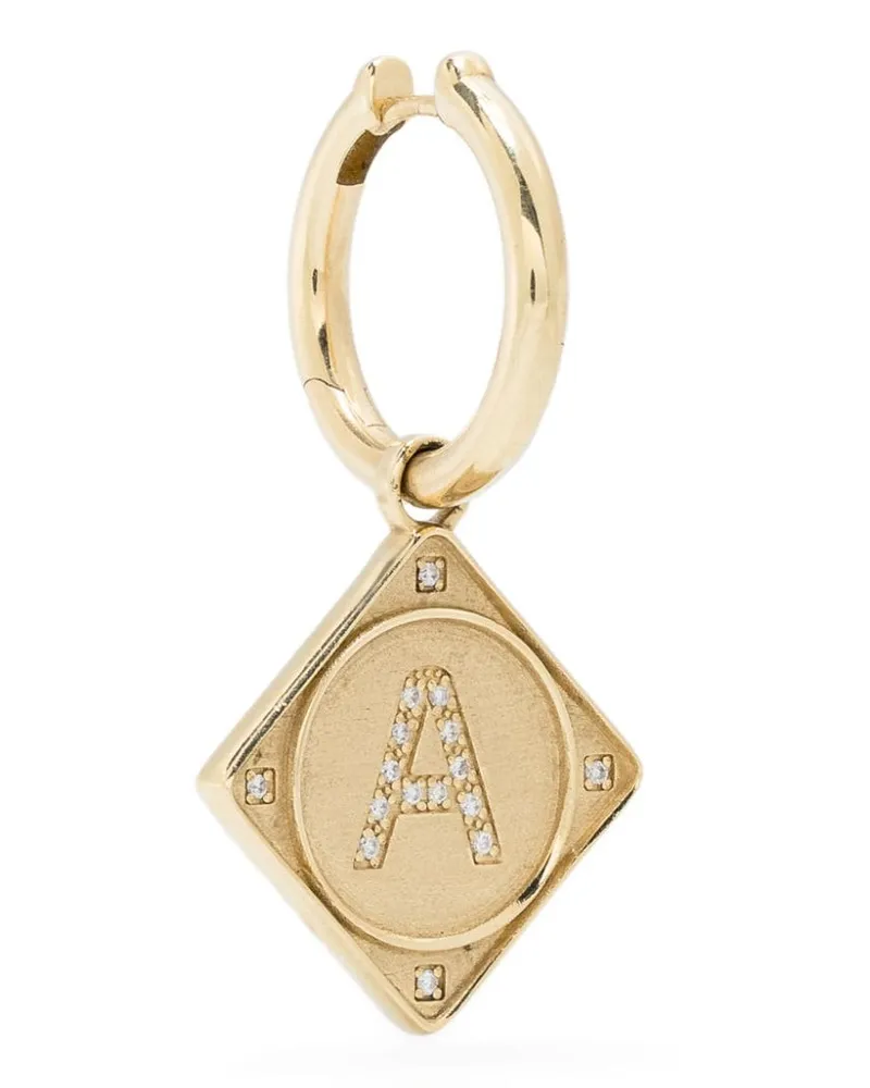 Lauren Rubinski Einzelner 14kt Bruno Gelbgoldohrring mit Diamant Gold