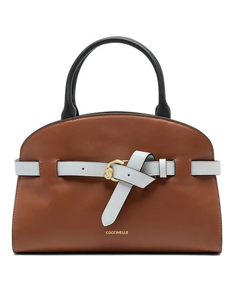 Coccinelle Satchel-Tasche mit Gürtelschnalle - Braun Braun