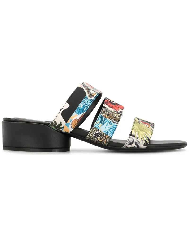 Ferragamo Sandalen mit Print - Schwarz Schwarz