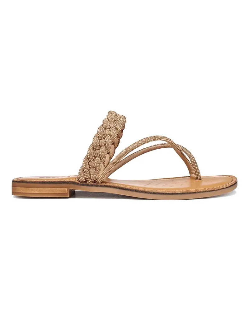 Geox Maddalusia C crystal-embellished braided sandals - Nude Nude