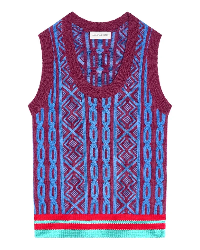 Dries van Noten Oberteil aus Jacquard - Violett Violett