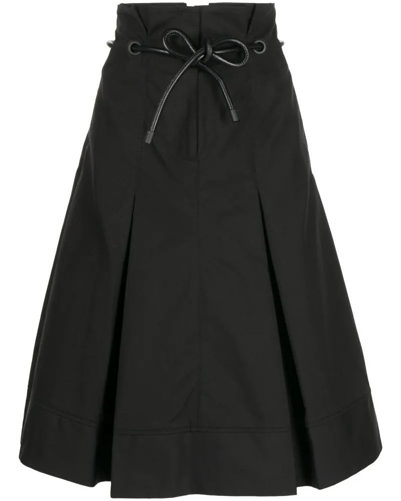 3.1 phillip lim Origami Midirock mit hohem Bund - Schwarz Schwarz