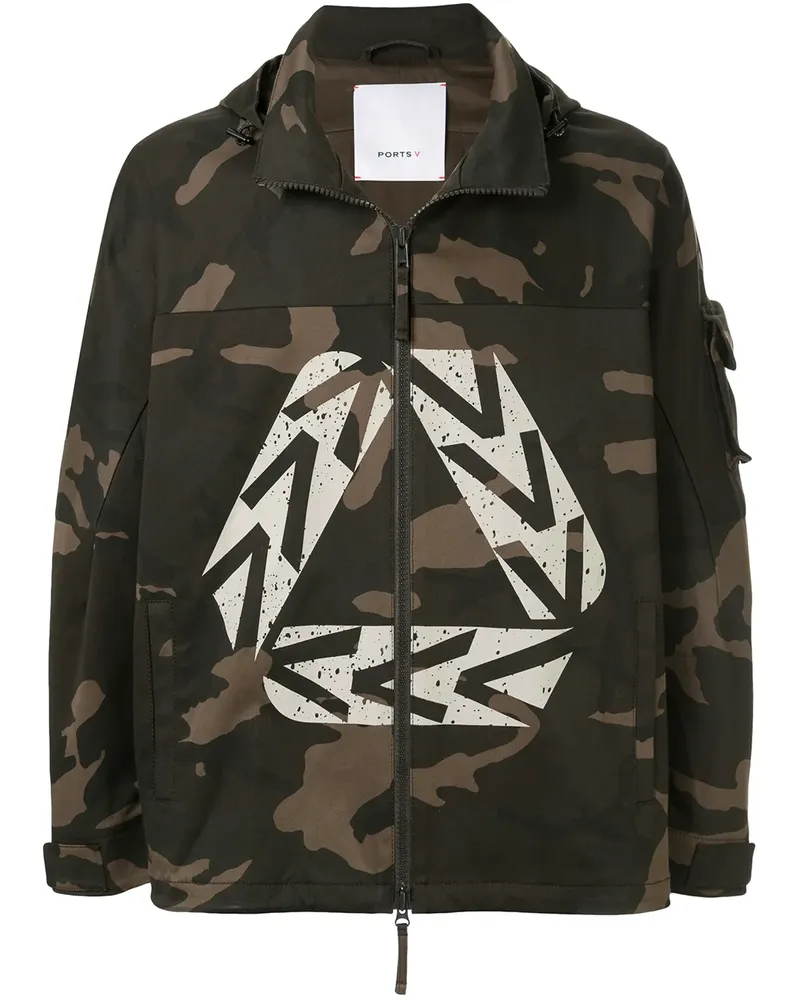 Ports V Jacke mit Camouflage-Print - Grün Grün