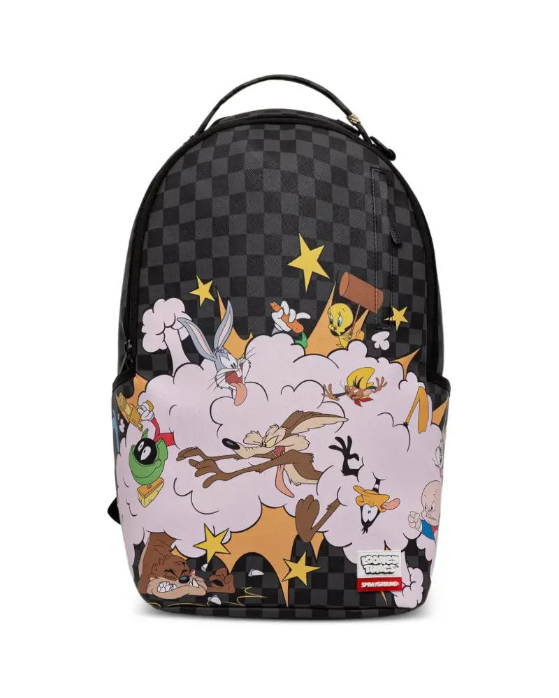 Sprayground Looney Tunes Rucksack mit Schachbrettmuster - Schwarz Schwarz