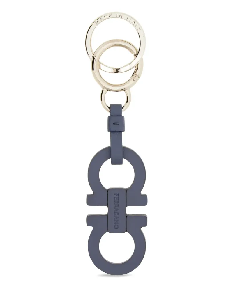 Ferragamo Schlüsselanhänger mit Gancini-Detail - Blau Blau