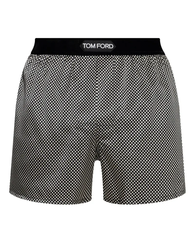 Tom Ford Boxershorts mit Polka Dots - Schwarz Schwarz