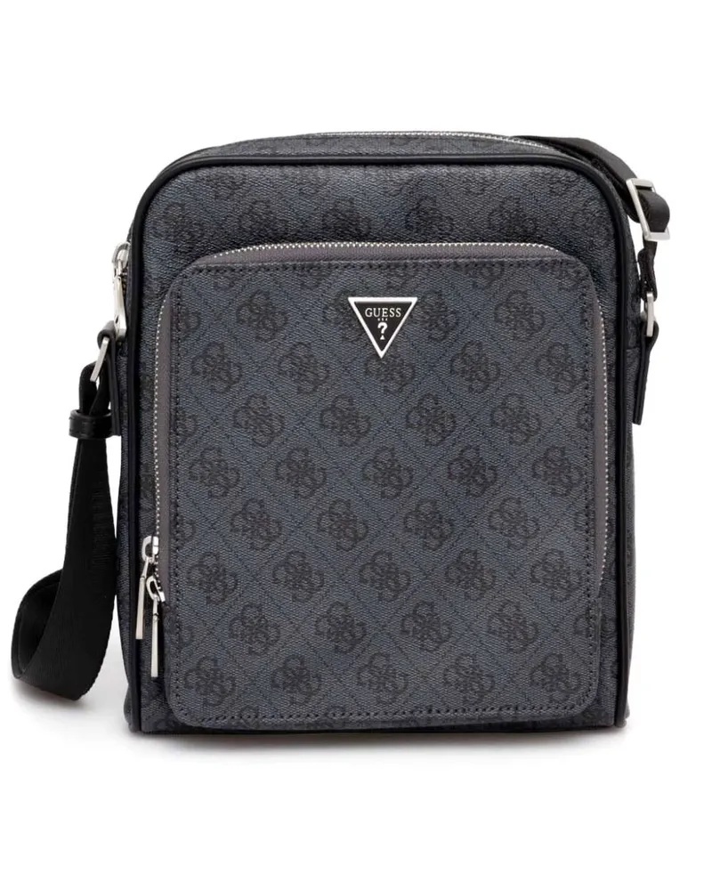 Guess Kuriertasche mit Monogrammmuster - Grau Grau