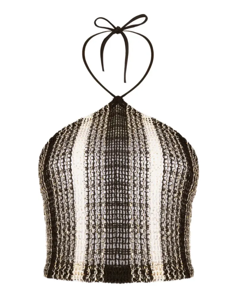 Missoni Gestreiftes Neckholder-Top - Schwarz Schwarz