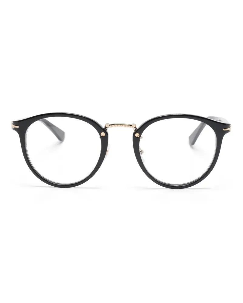 Montblanc Brille mit rundem Gestell - Schwarz Schwarz
