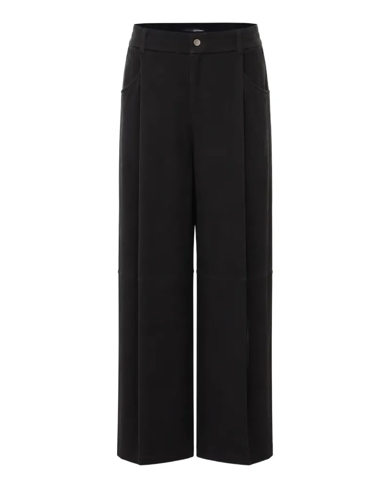 Brunello Cucinelli pleated flared trousers - Schwarz Schwarz