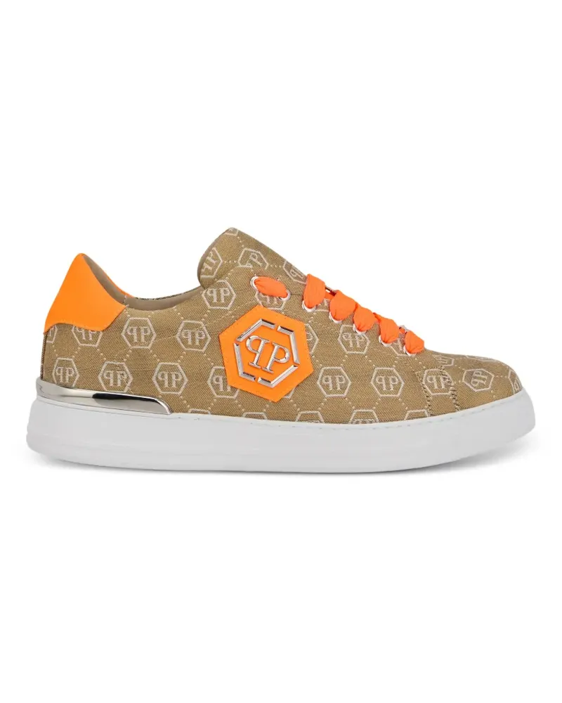 Philipp Plein Sneakers aus Monogramm-Jacquard - Braun Braun