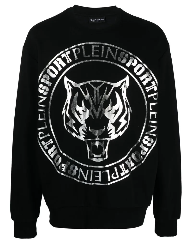 Philipp Plein Sweatshirt mit Tiger-Print - Schwarz Schwarz