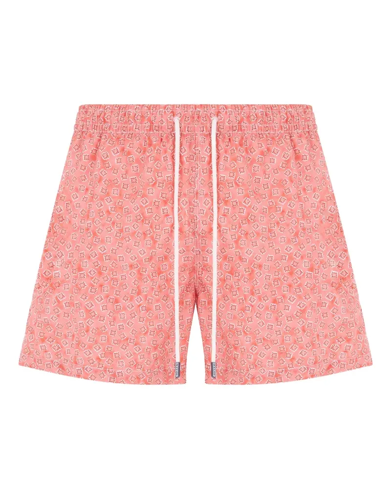 Fedeli geometric-print drawstring swim shorts - Rosa Rosa