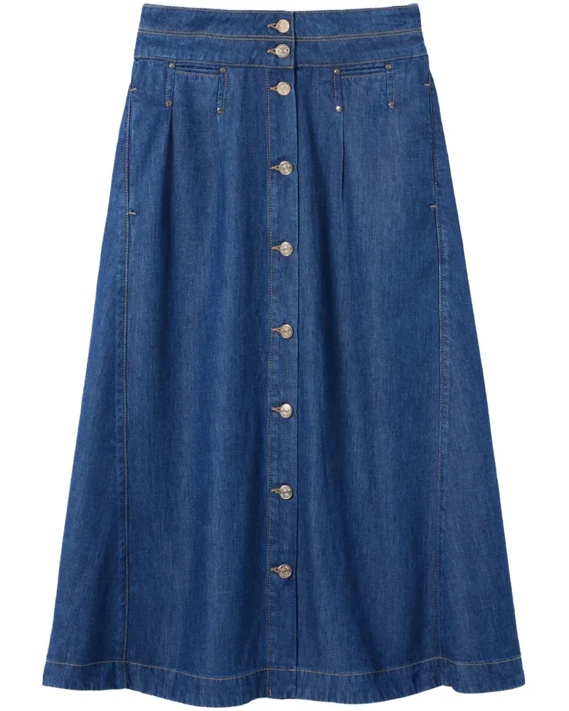 Claudie Pierlot Langer Jeansrock - Blau Blau