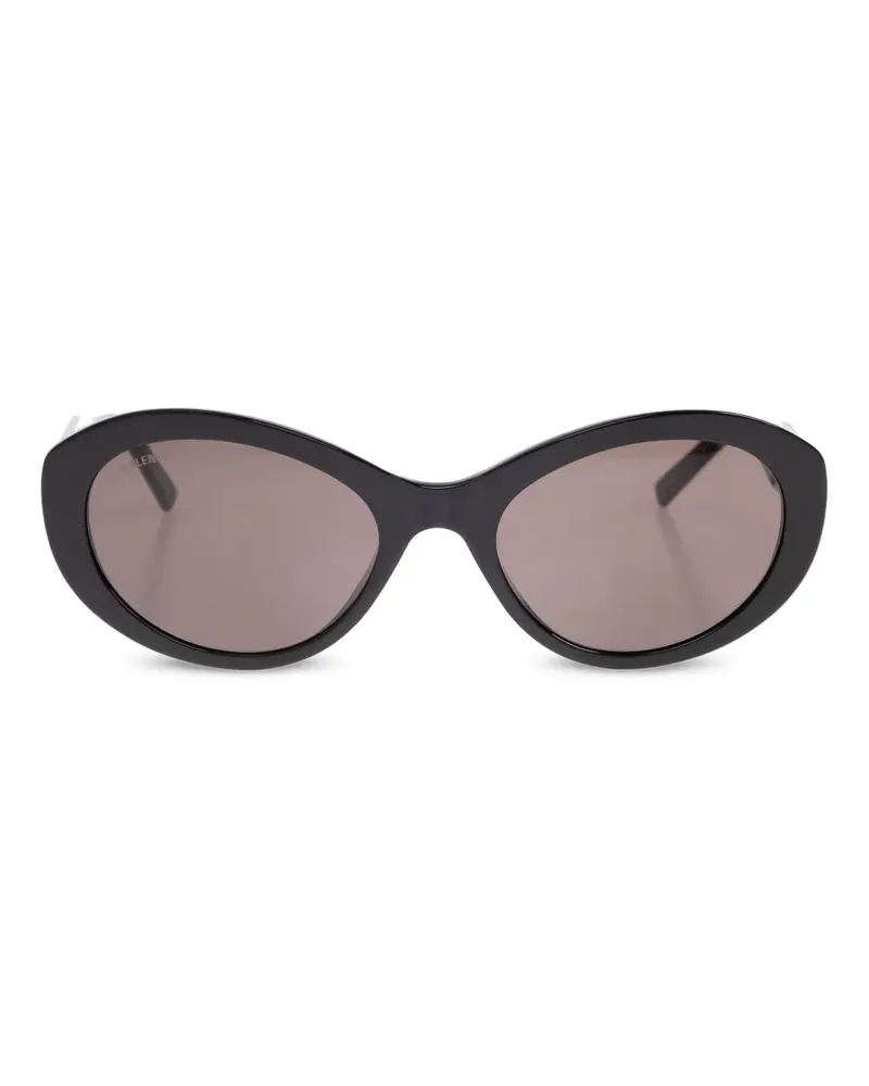 Balenciaga Sonnenbrille mit ovalem Gestell - Schwarz Schwarz