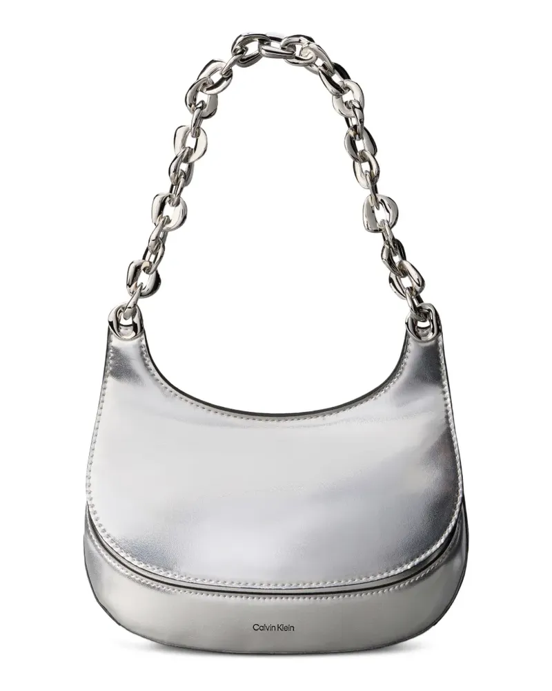 Calvin Klein Schultertasche mit Kettenriemen - Silber Silber