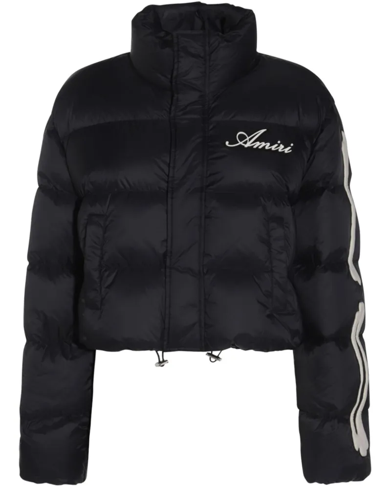 Amiri Bones Cropped-Steppjacke - Schwarz Schwarz