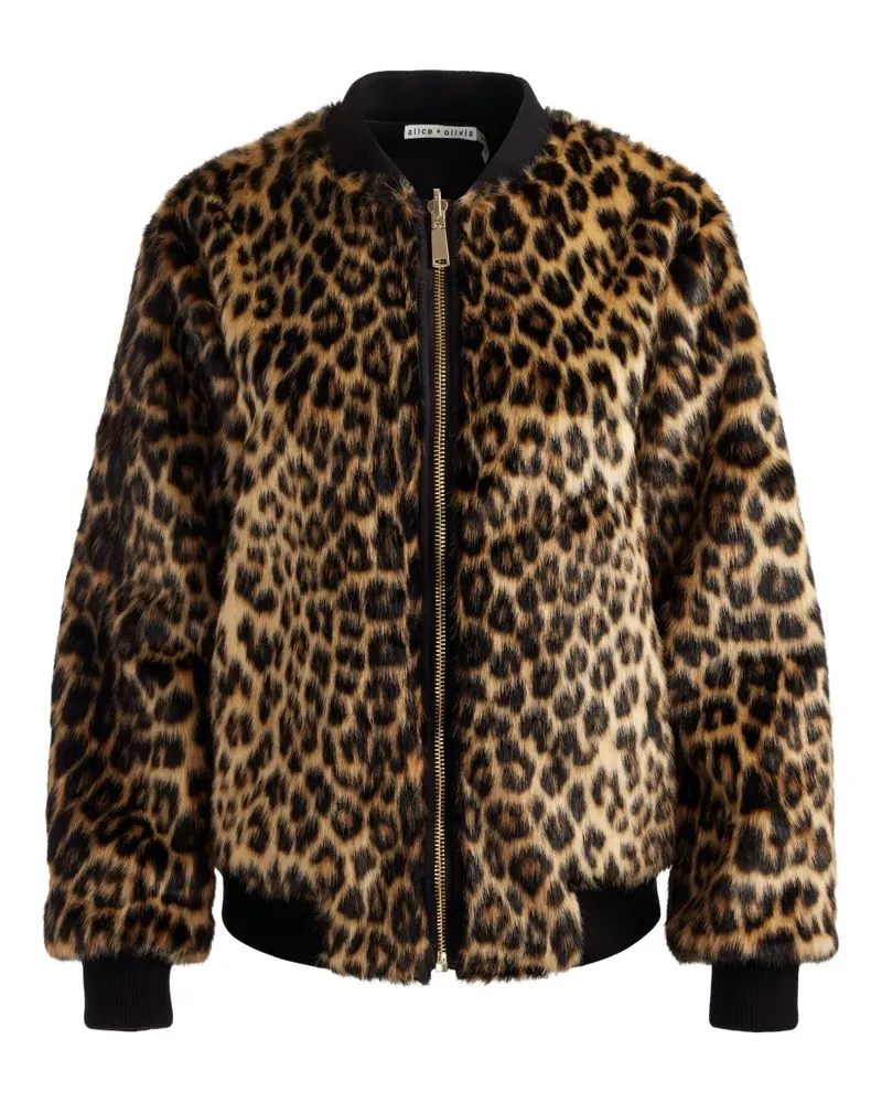 Alice + Olivia Bomberjacke mit Leoparden-Print - Braun Braun