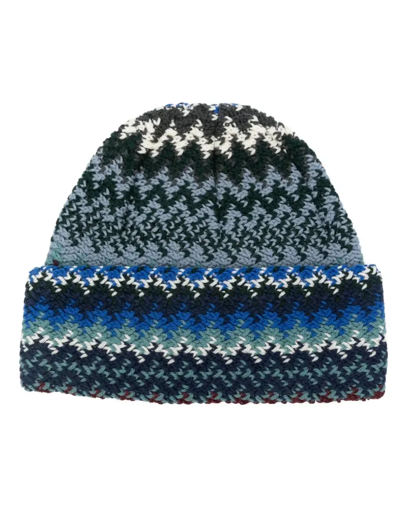 Missoni zigzag beanie hat - Blau Blau