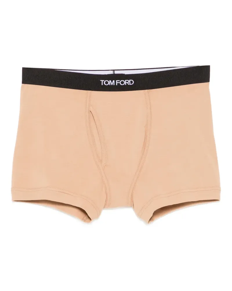 Tom Ford logo-waistband boxer briefs - Nude Nude