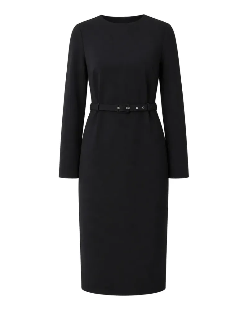 Liviana Conti belted long-sleeve midi dress - Schwarz Schwarz