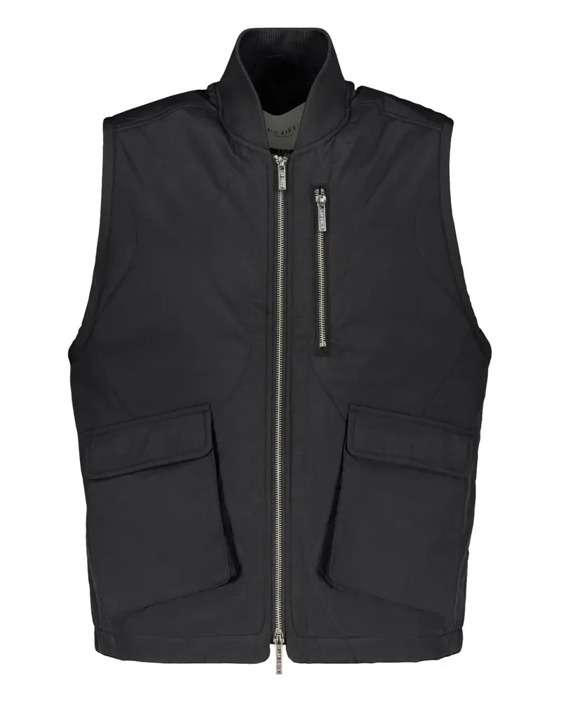 LES DEUX Weste mit Reißverschluss - Schwarz Schwarz