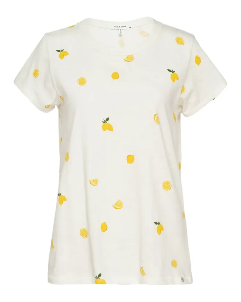 Rag & Bone T-Shirt mit Zitrus-Print - Weiß Weiß