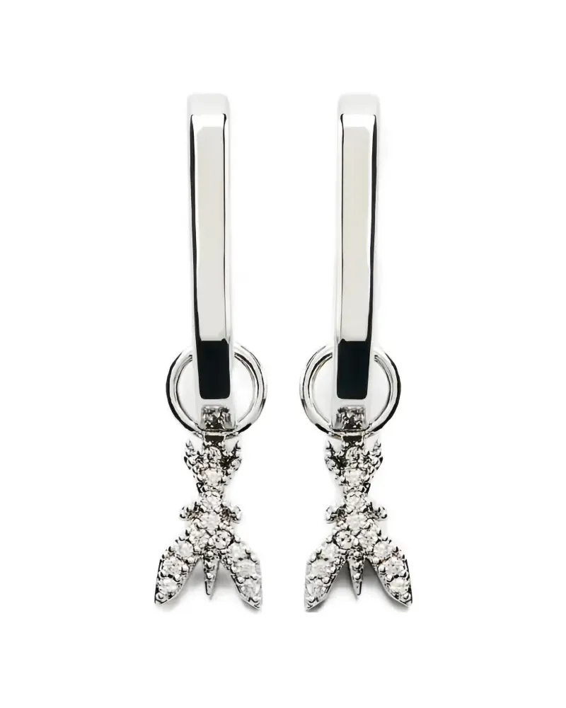 Patrizia Pepe fly detail hoop earrings - Silber Silber