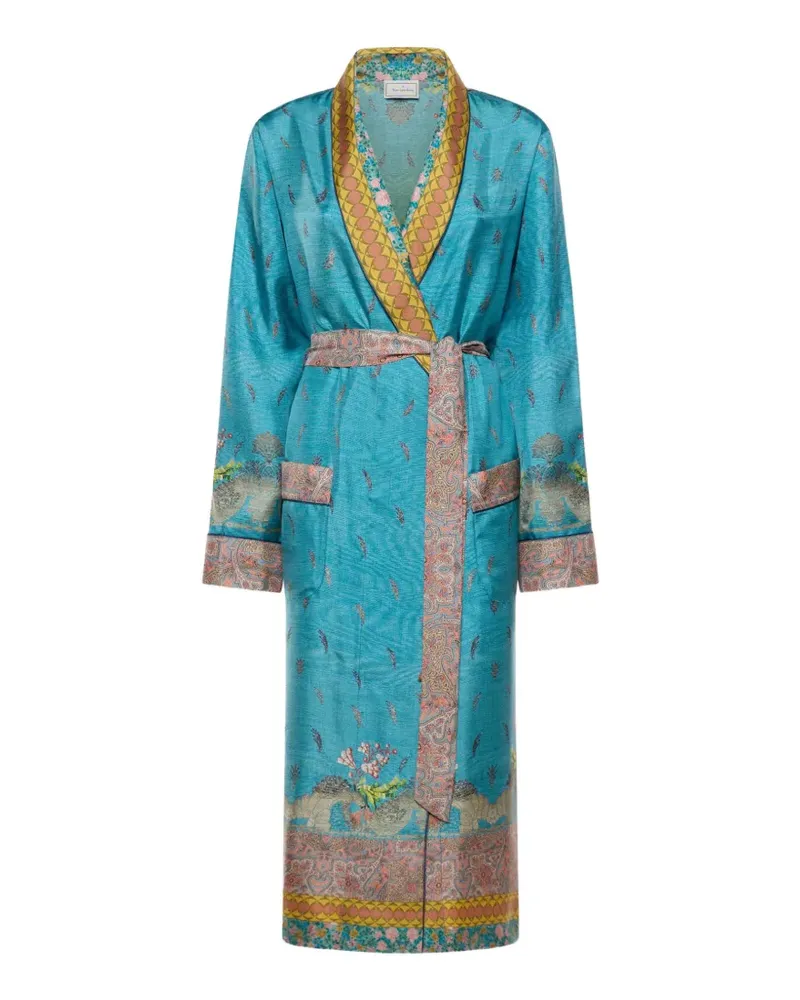 Pierre-Louis Mascia Abendkleid mit Paisleymuster - Blau Blau