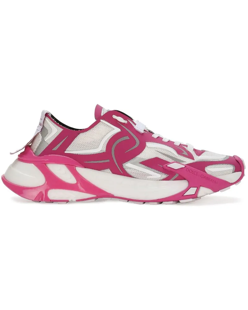 Dolce & Gabbana Fast Sneakers mit Kontrasteinsätzen - Rosa Rosa