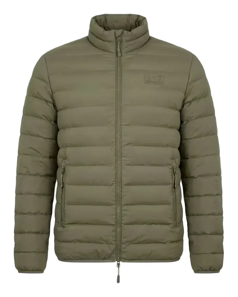 EA7 quilted logo-patch jacket - Grün Grün