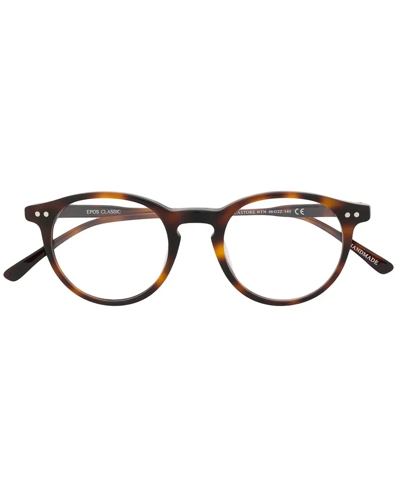 EPOS Brille mit rundem Gestell - Braun Braun