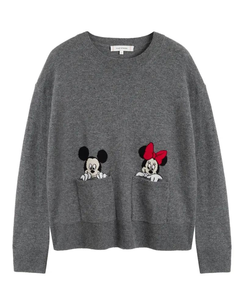 Chinti & Parker Mickey & Minnie Peek Pocket Pullover - Grau Grau