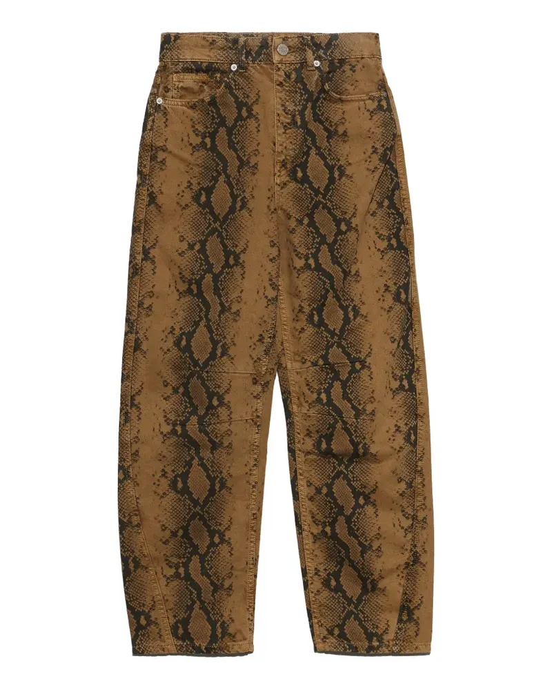 BIMBA Y LOLA Barrel-Ocher Snake Jeans im 5-Pocket-Design - Braun Braun
